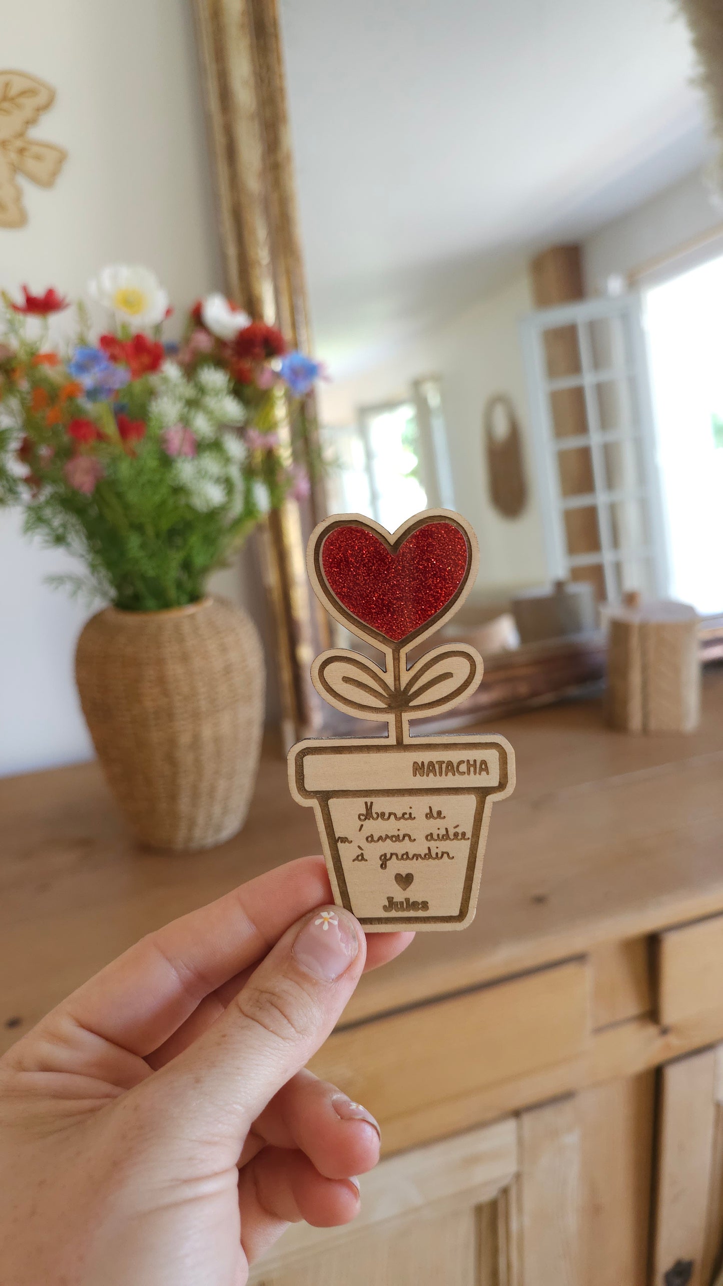 Aimant personnalisé maîtresse – Cadeau de fin d'année