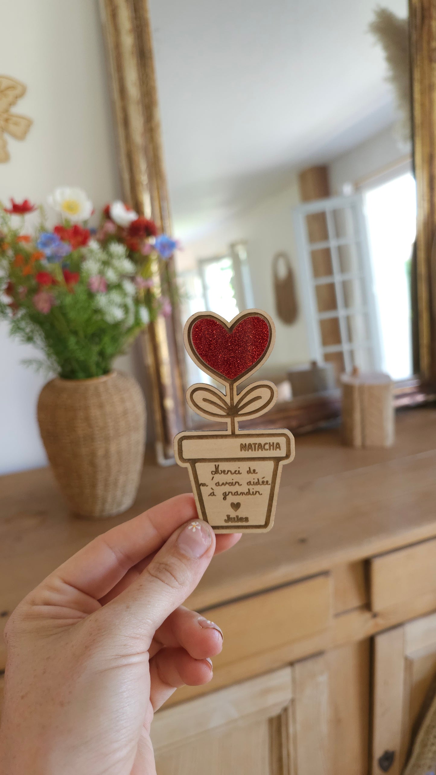 Aimant personnalisé maîtresse – Cadeau de fin d'année