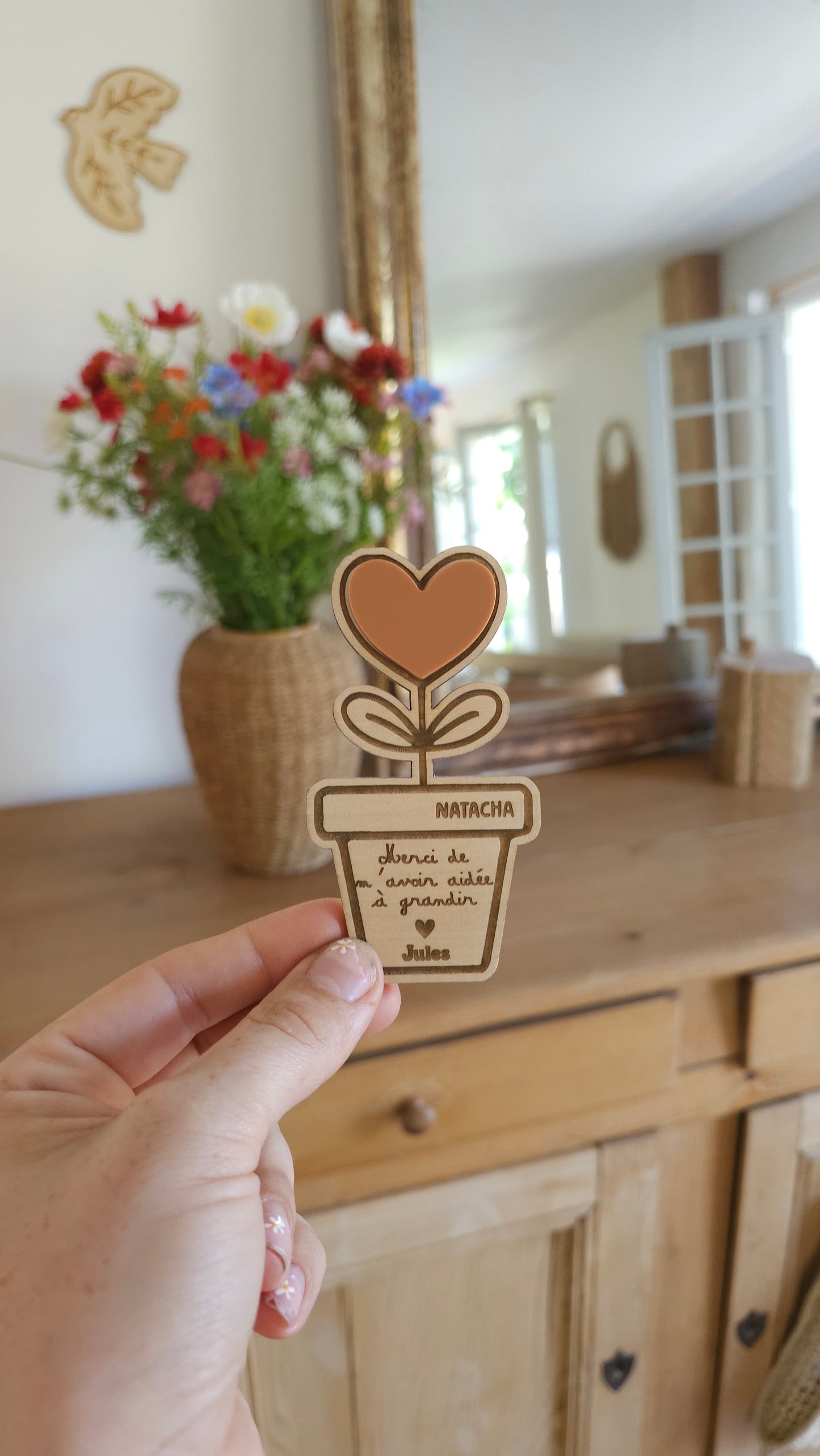 Aimant personnalisé maîtresse – Cadeau de fin d'année
