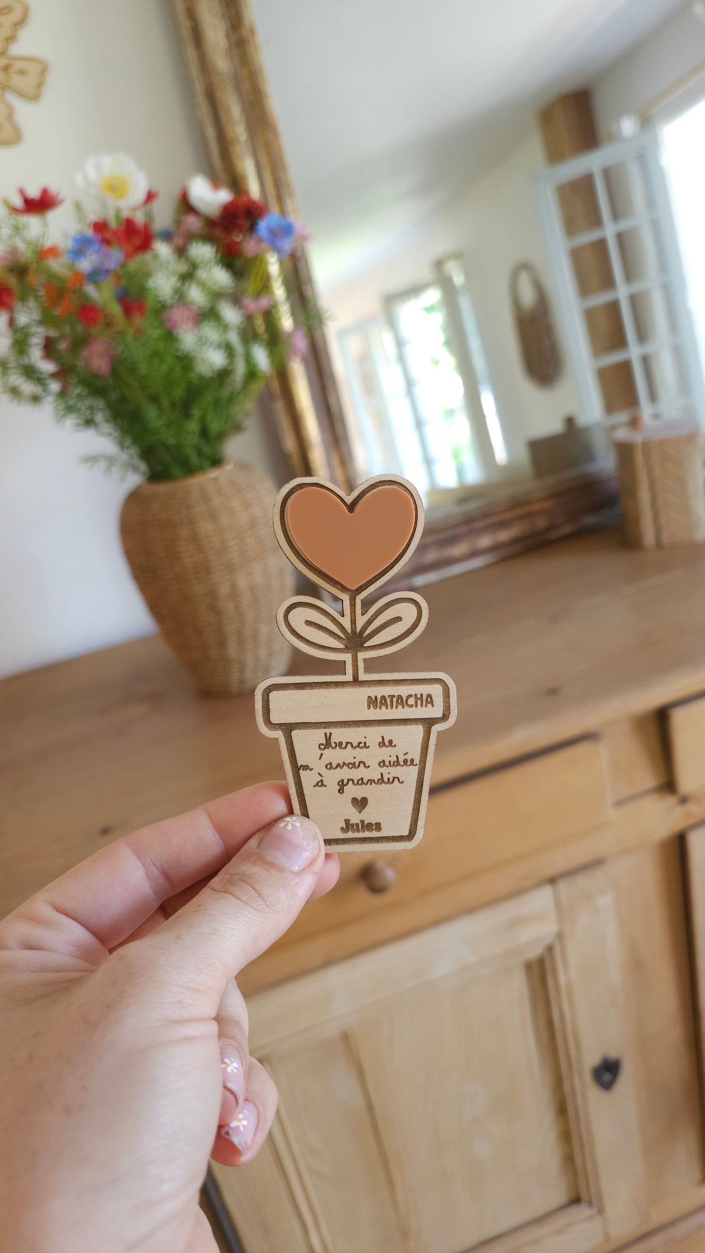 Aimant personnalisé maîtresse – Cadeau de fin d'année