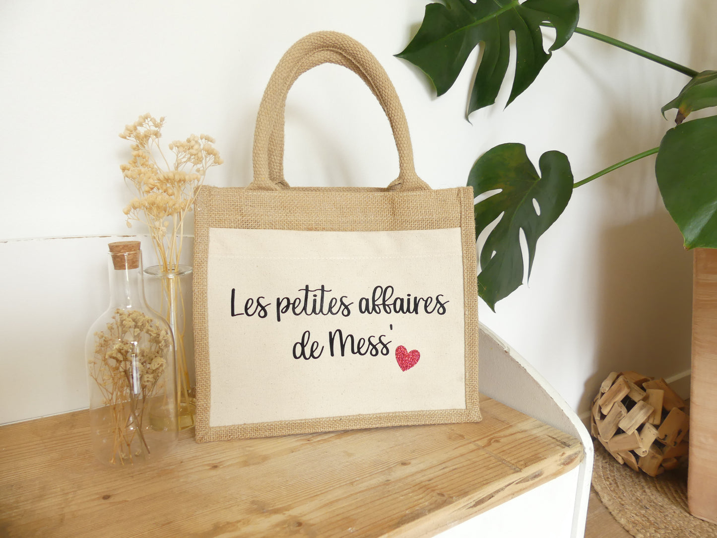 Sac cabas en toile de jute – Personnalisable et pratique