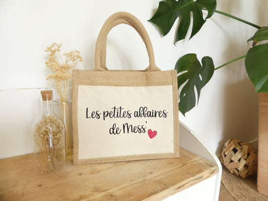 Sac cabas en toile de jute – Personnalisable et pratique