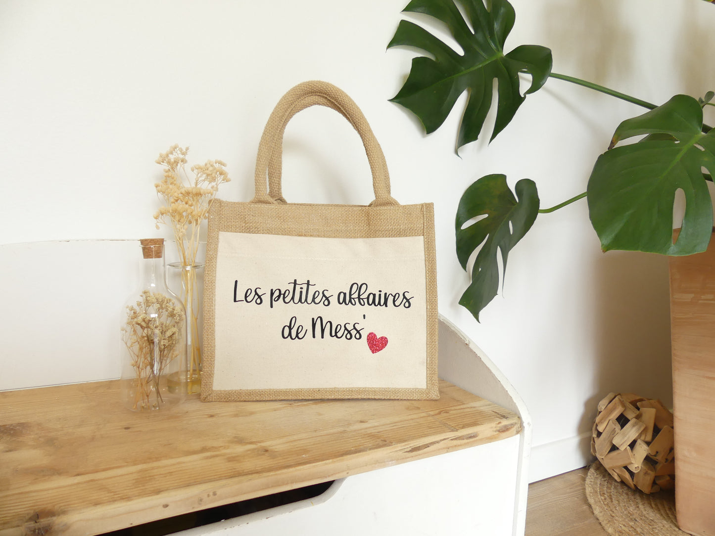 Sac cabas en toile de jute – Personnalisable et pratique