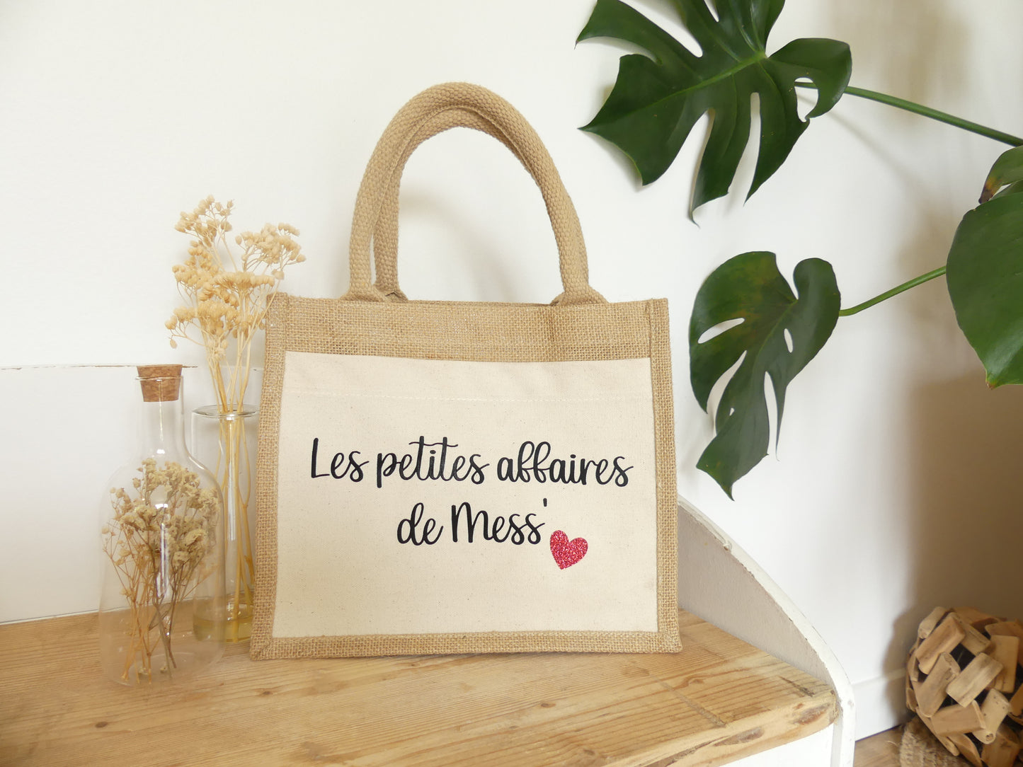 Sac cabas en toile de jute – Personnalisable et pratique