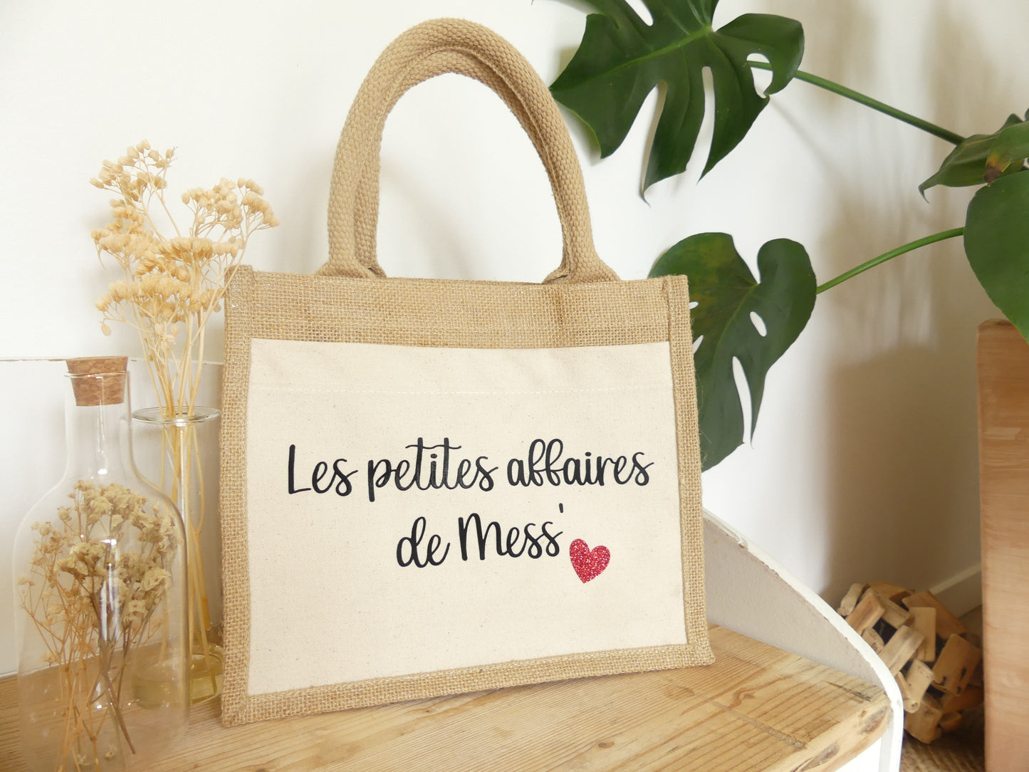 Sac cabas en toile de jute – Personnalisable et pratique
