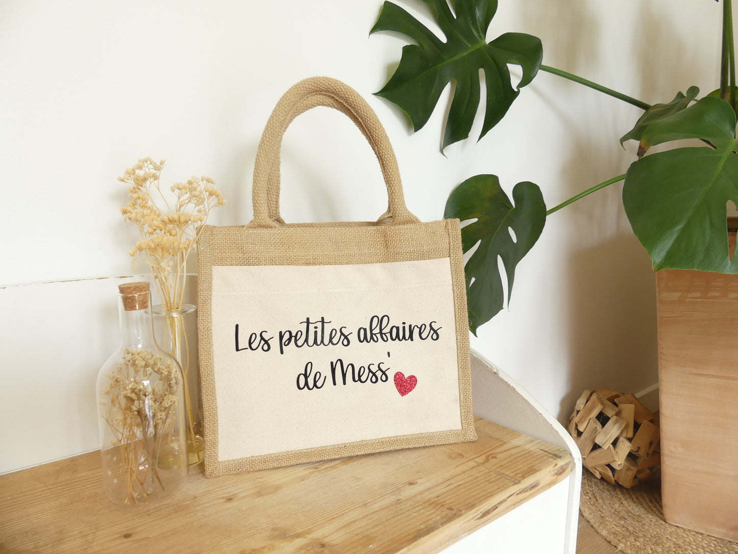 Sac cabas en toile de jute – Personnalisable et pratique