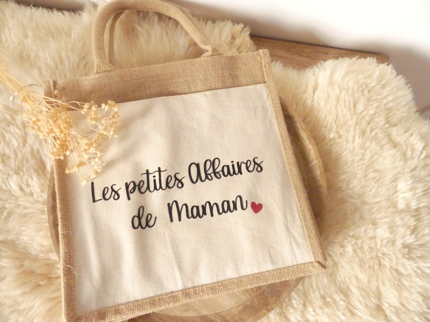 Sac cabas en toile de jute – Pour une maman unique