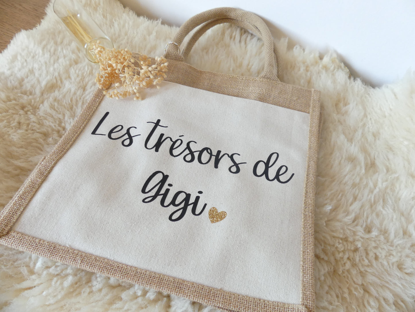 Sac cabas en toile de jute – Les petits Trésors de...