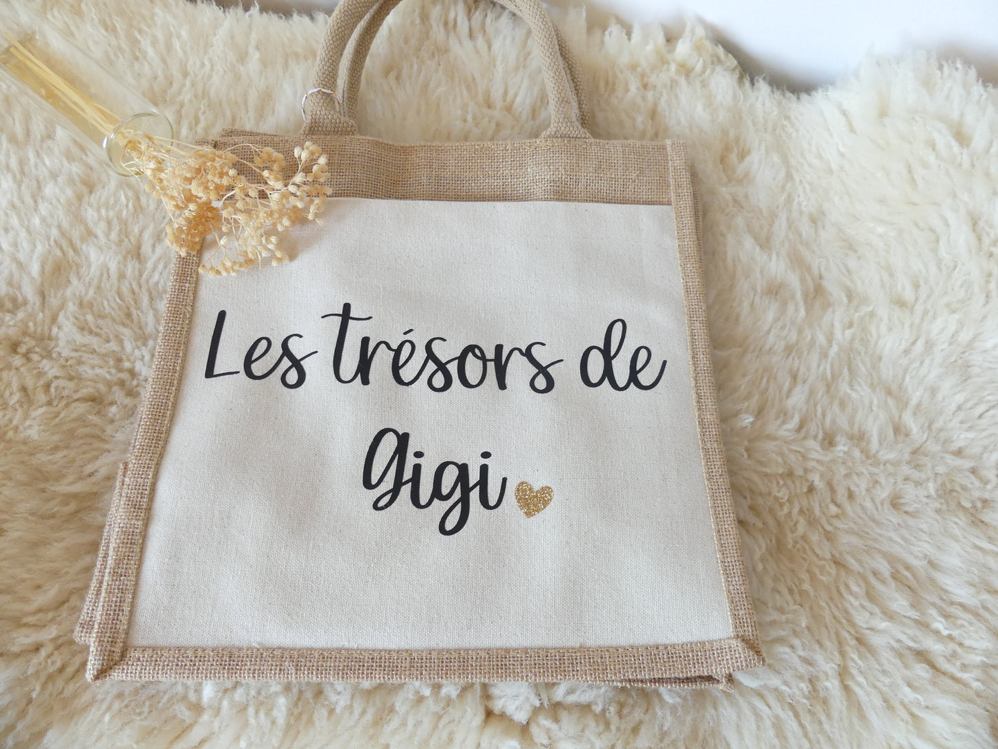 Sac cabas en toile de jute – Les petits Trésors de...
