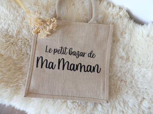 Sac cabas en toile de jute – Maman
