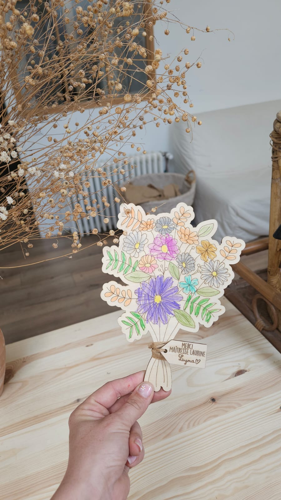 Bouquet à colorier – Maman