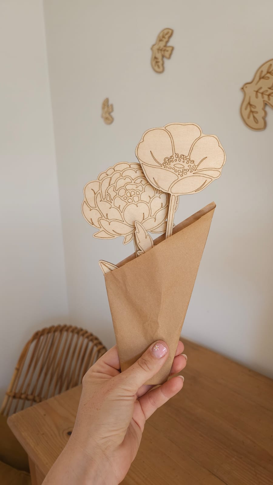 Fleurs à colorier – Cadeau Fin d'année - Nounou - Atsem - Maîtresse - Maman