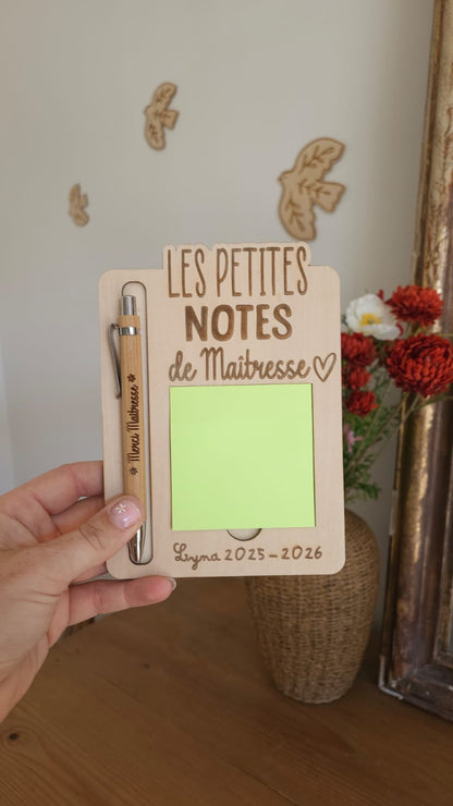 Support post-it personnalisé, bloc note -Bloc-notes personnalisé – Cadeau maîtresse, ATSEM ou nounou (Copie)