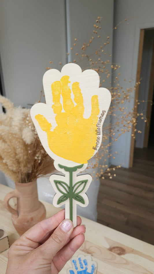 Fleur en bois à peindre – Cadeau Fête des Maman