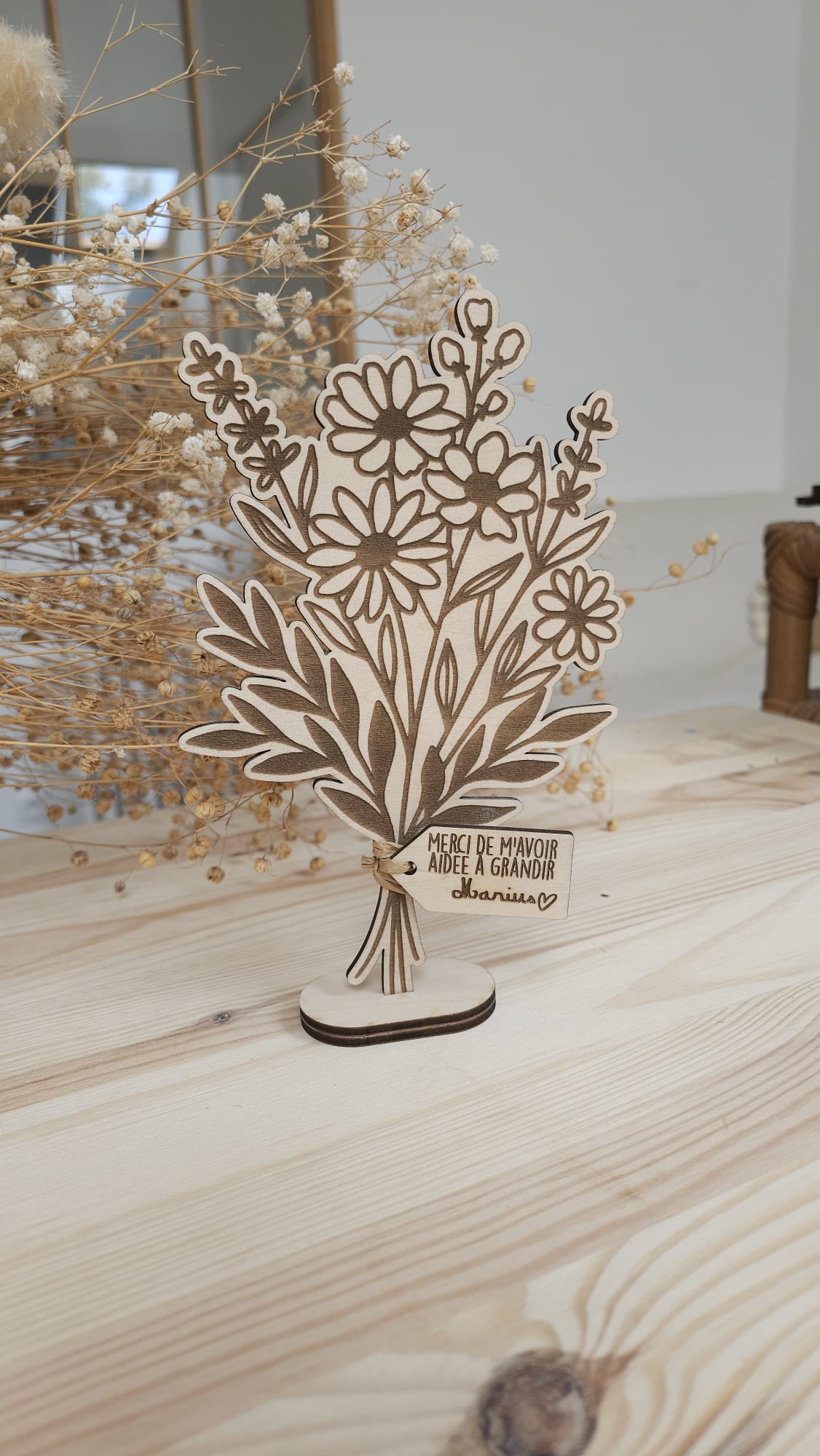 Mon beau Bouquet de fleur en bois