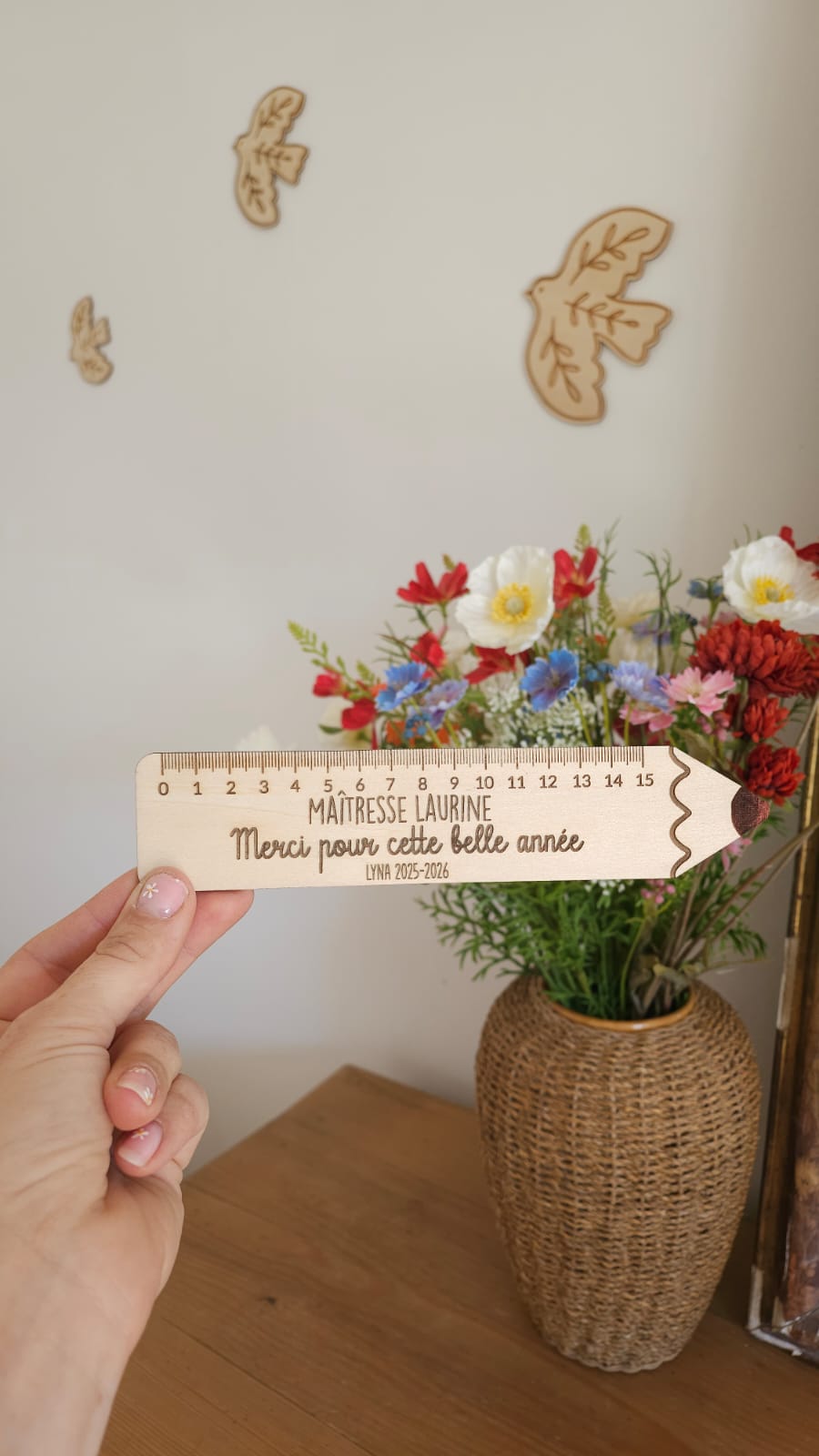 Règle en bois