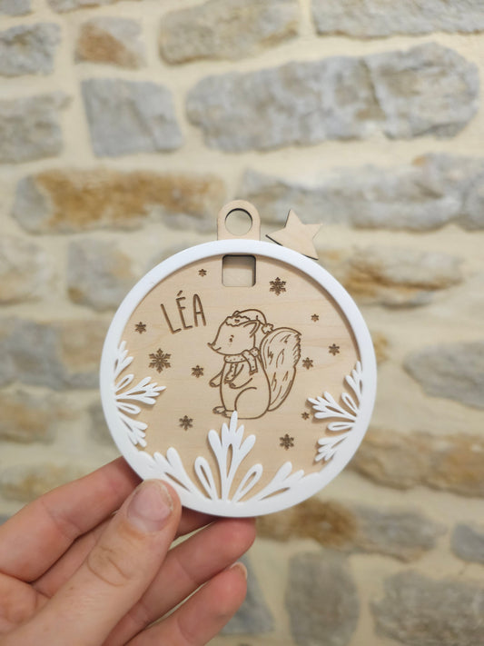 Boule de Noël décompte "nombre de dodos" personnalisée